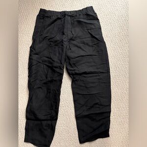 H&M Black Linen Pants